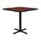 Correll Square Cafe Bistro and Breakroom Pedestal Table, High Pressure Laminate Top, Cherry BXT30S-21 - alternate 1